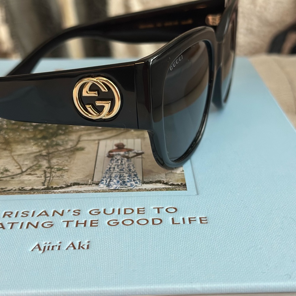 Gucci Black Sunglasses with Gold Logo